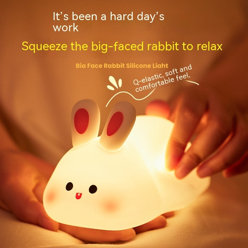Cute Big Face Rabbit Night Light