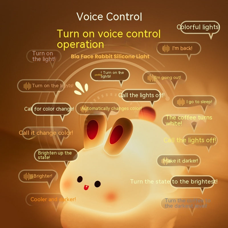 Cute Big Face Rabbit Night Light