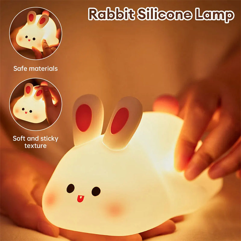 Cute Big Face Rabbit Night Light