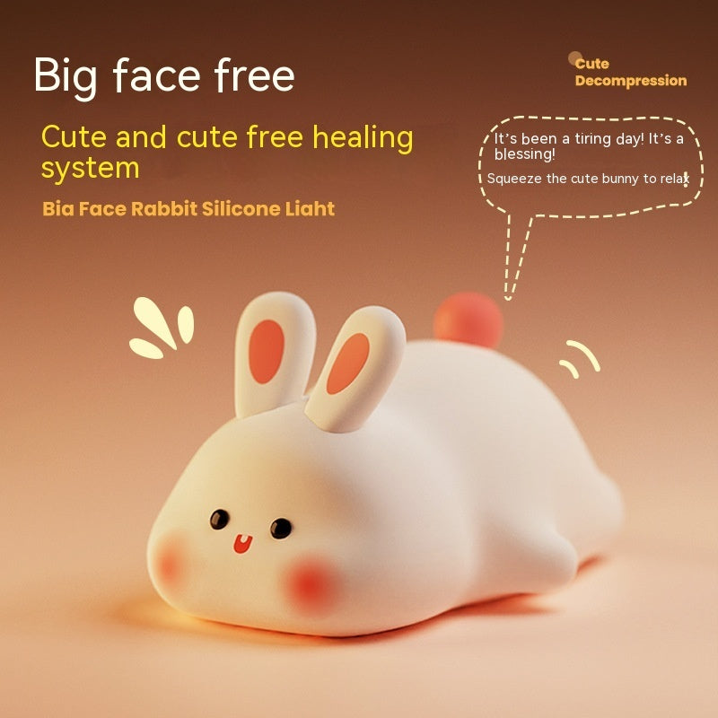 Cute Big Face Rabbit Night Light