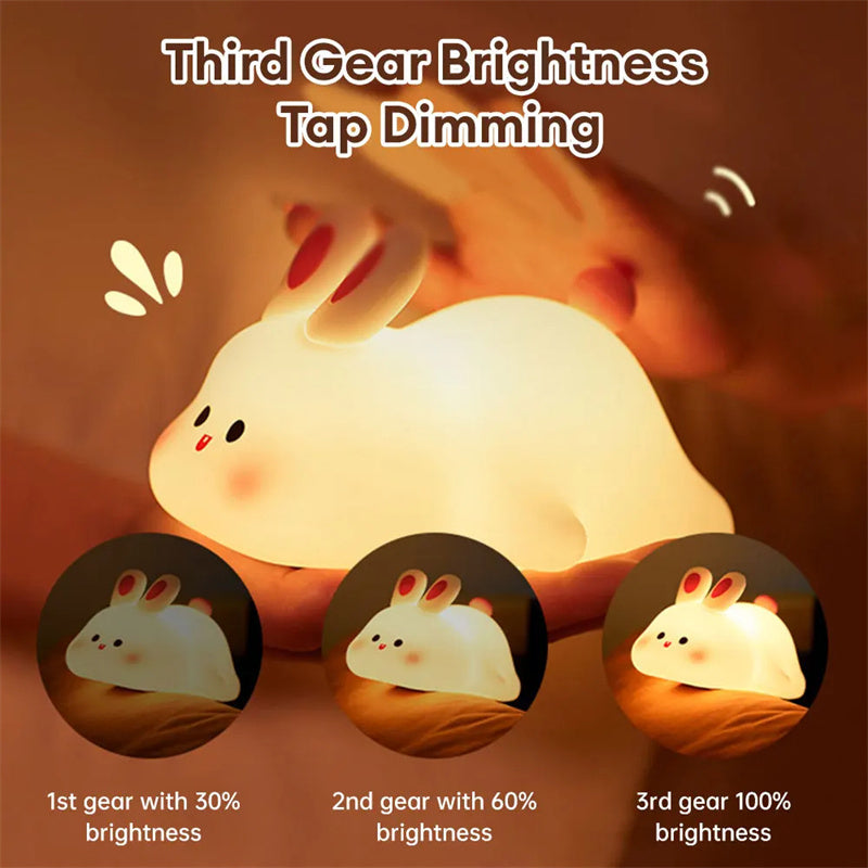 Cute Big Face Rabbit Night Light