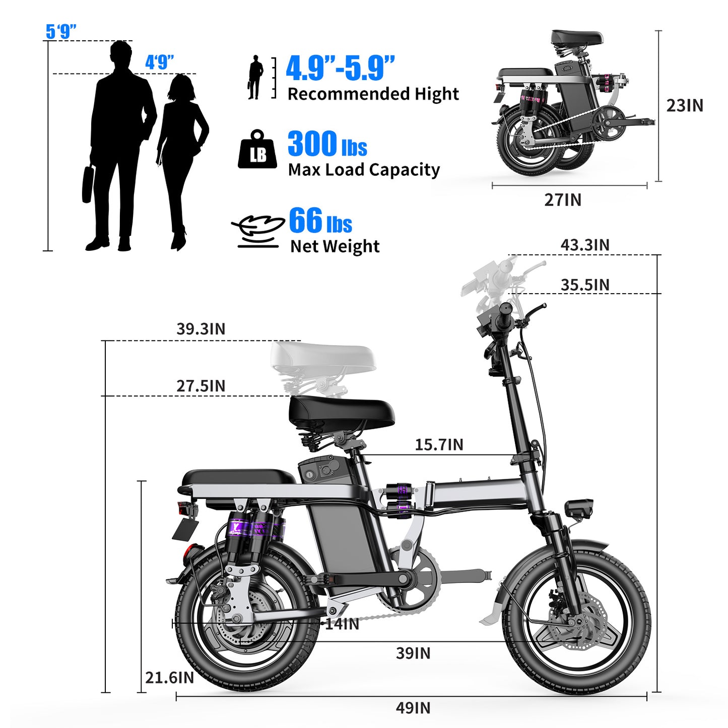 ASKGO Electric Bike Folding Electric Bicycle